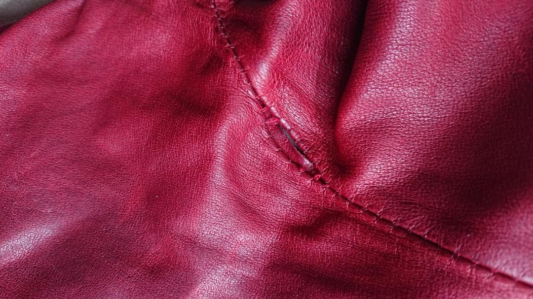 Giorgio Brato 赤 レザー シングルライダースジャケット