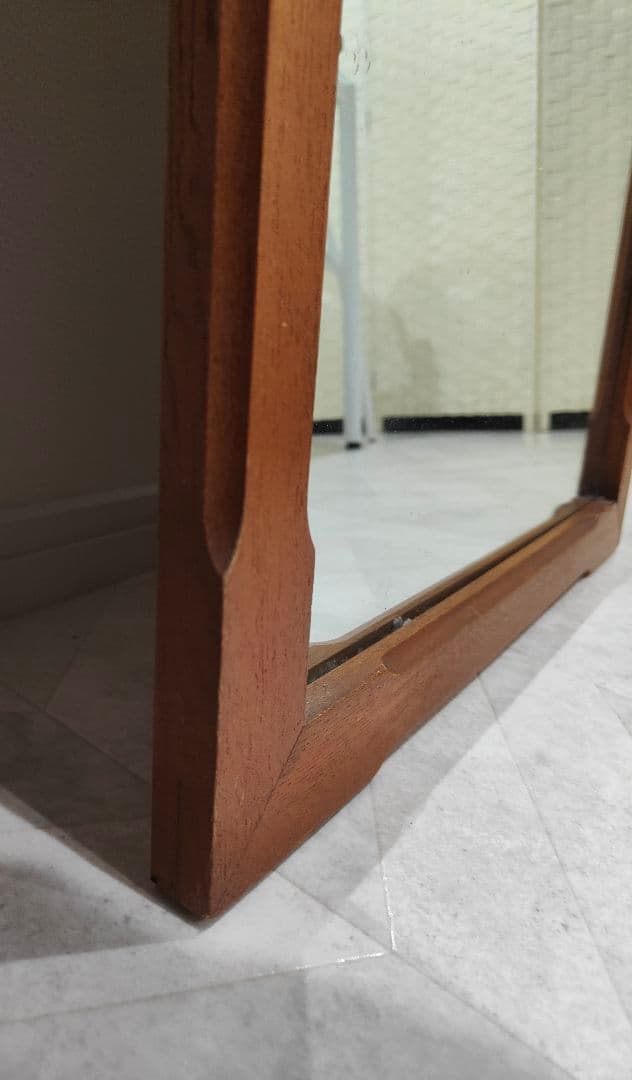 木製フレーム 全身鏡 大きめ アンティーク