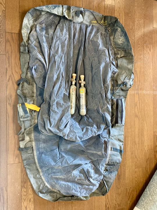 US ARMY LIFERAFT(緊急救命ラバーボート 一人乗用/ 実物・未使用