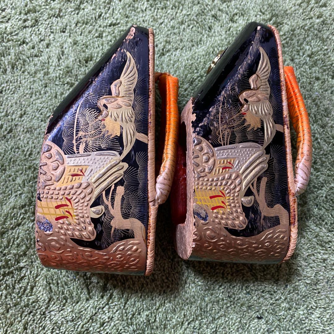 ぽっくり　７歳　畳表　アンティーク