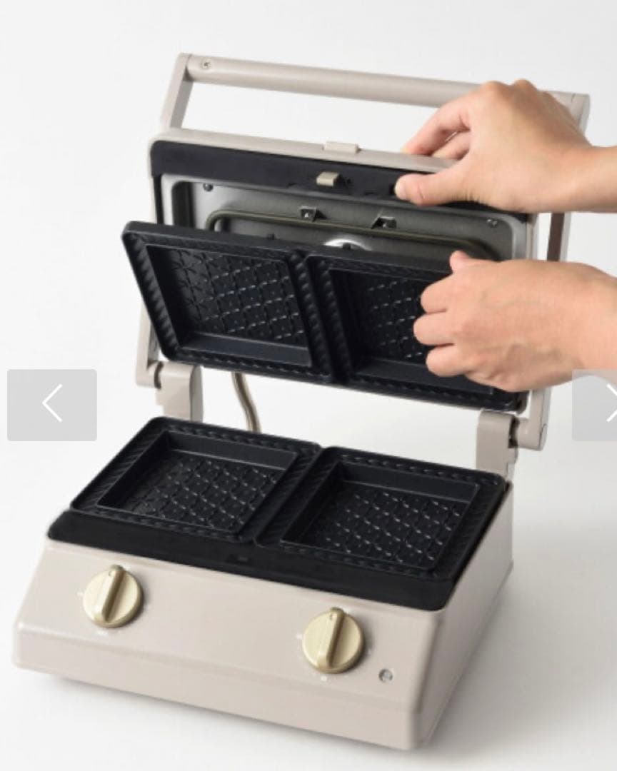 15日15時まで☪️新品　ブルーノ　グリルサンドメーカー　ダブル　グレージュ