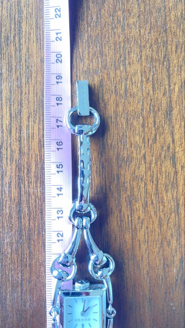 未使用 GUCCI シルバー 金属ベルト 時計