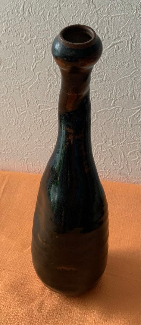 希少　安土桃山時代　美濃久尻窯　瀬戸陶祖　加藤市左衛門景光　作　古瀬戸鉄釉華器