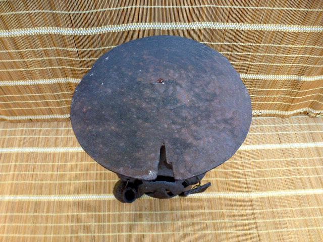 鋳鉄製 タヌキの置物 狸　縁起物　オブジェ　52ｃｍ