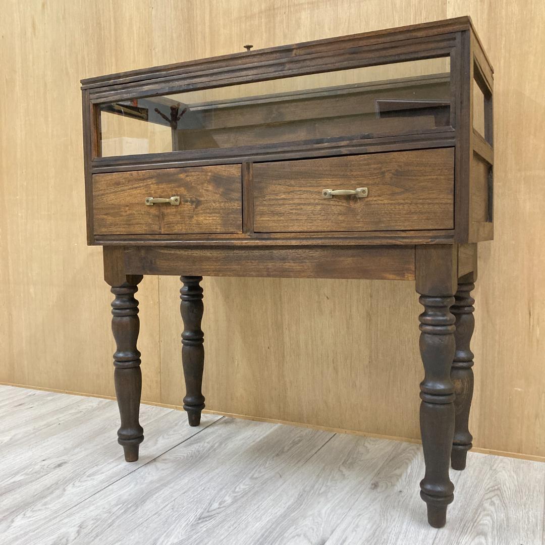 天然木　キャビネット　コレクションケース　ショーケース　ディスプレイ　什器