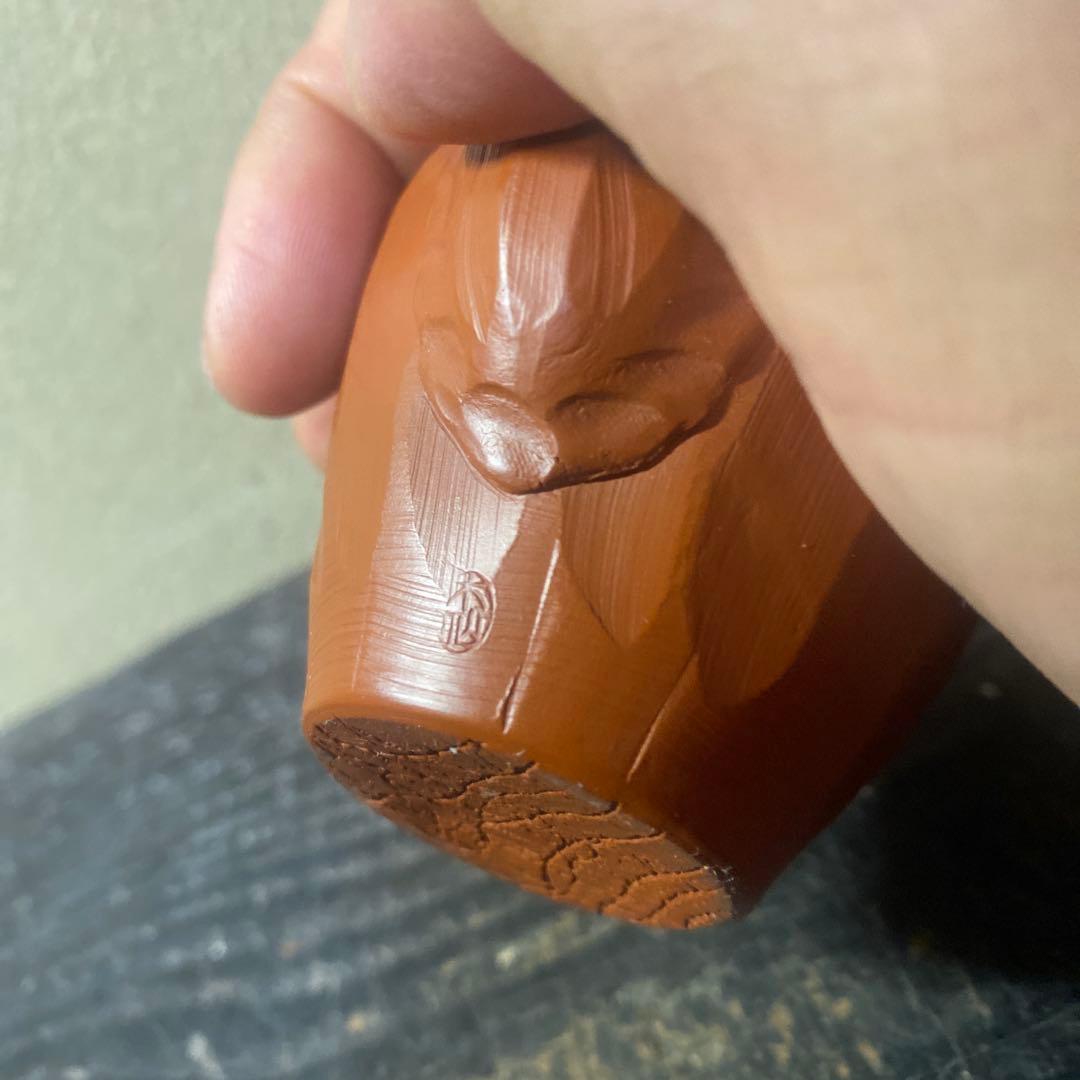 杉江木仙作　常滑急須 小型 朱泥　宝瓶　茶注B