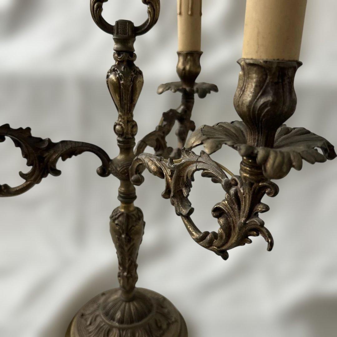 フランスアンティーク　3灯テーブルランプ