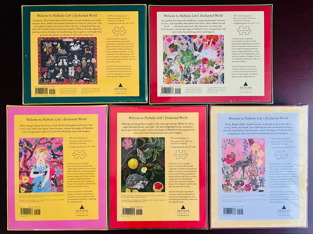 【新品•希少】ナタリーレテ パズル 5点 日本未発売 Nathalie Lete