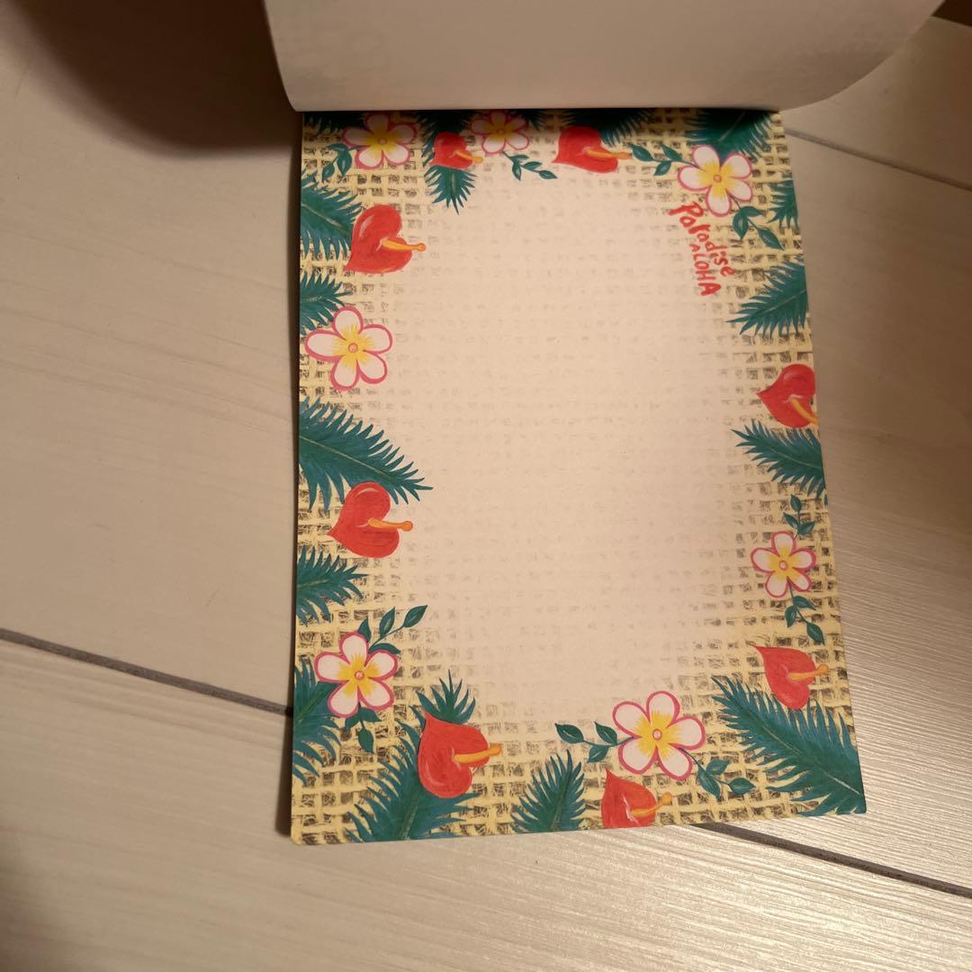 平成　レトロ　当時　メモ帳　ハイビスカス