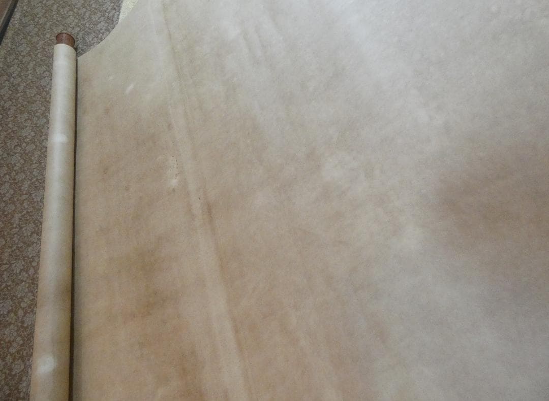 掛軸 韓国、朝鮮書画 張承業「風景」サイン　紙本 肉筆手描き