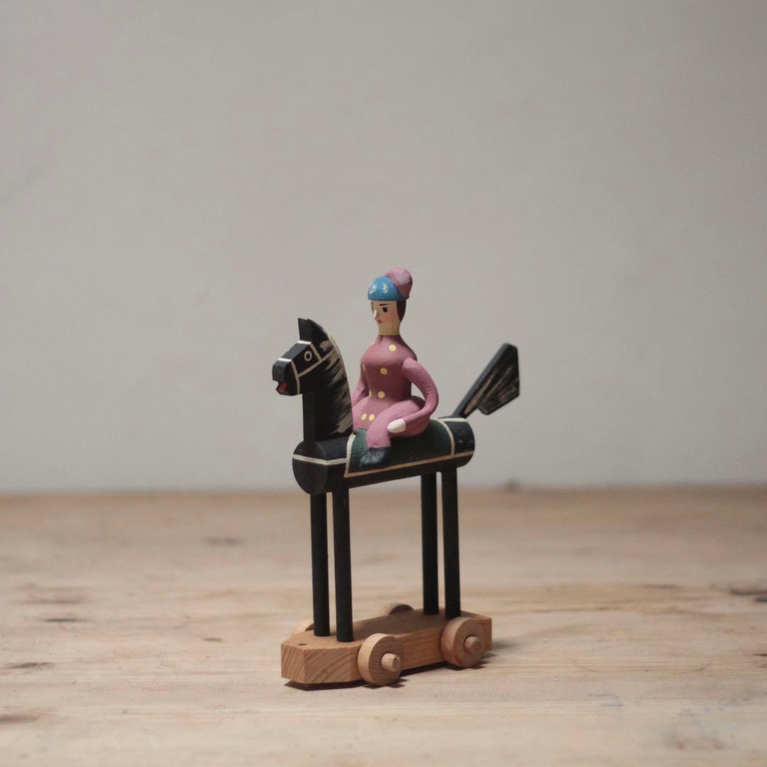 チェコスロバキア 民芸 郷土玩具 馬乗りご婦人 古道具 アンティーク オブジェ