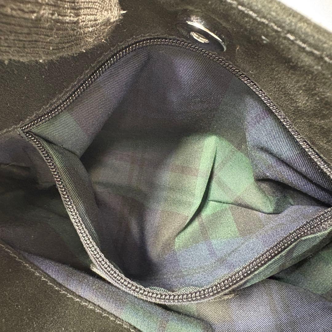 ラルフローレン　スエード×レザー　ブラック　2wayショルダーバッグ