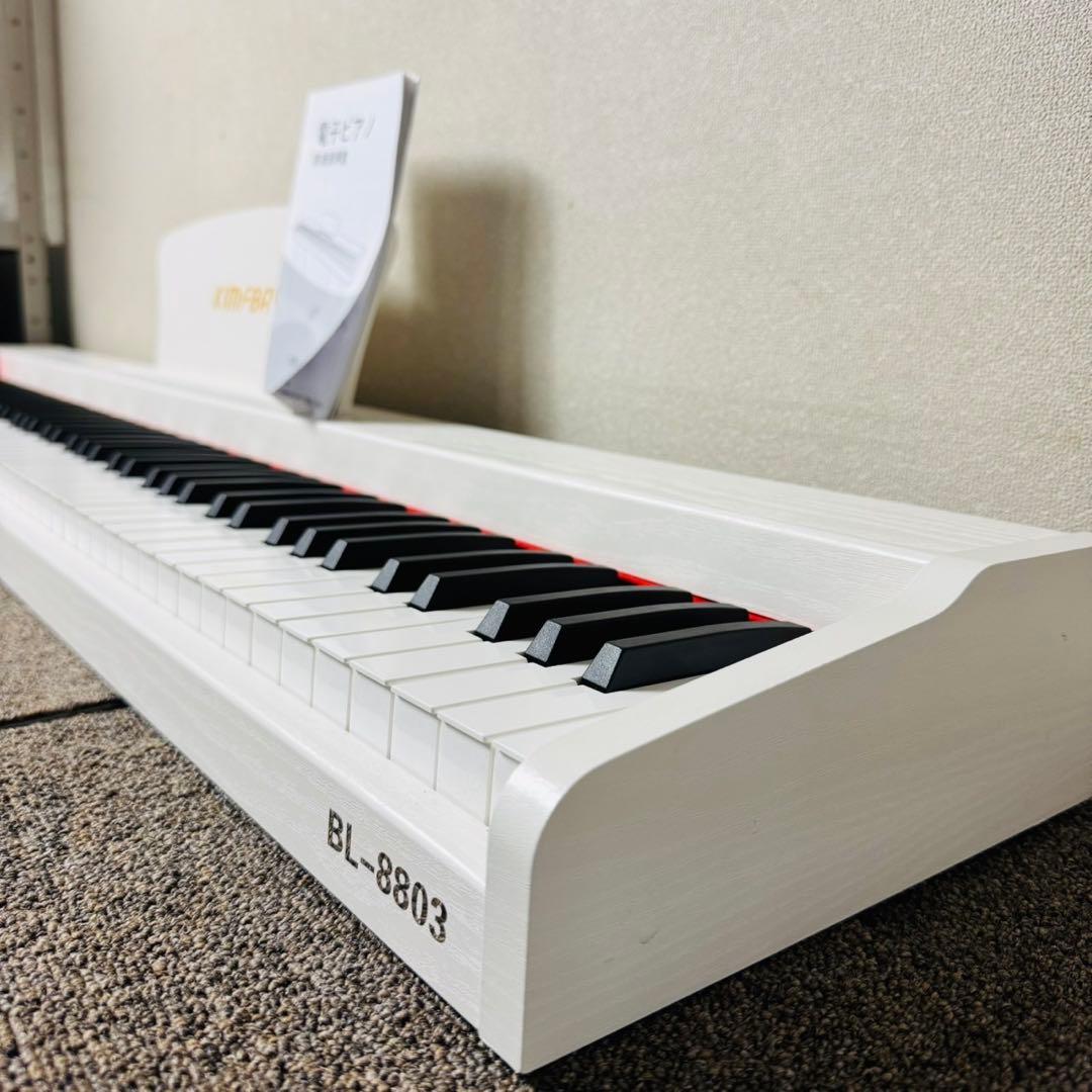 C80美品✨ KIMFBAY 卓上電子ピアノ 88鍵盤 ペダル付き 木製