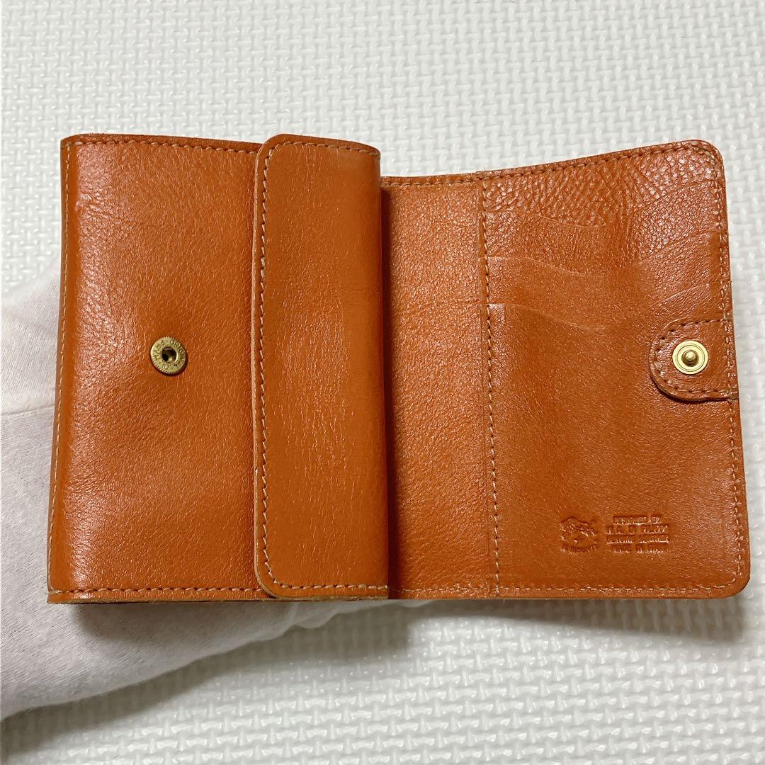 未使用　IL BISONTE イルビゾンテ　レザー二つ折り財布　ヤキヌメ　袋付き