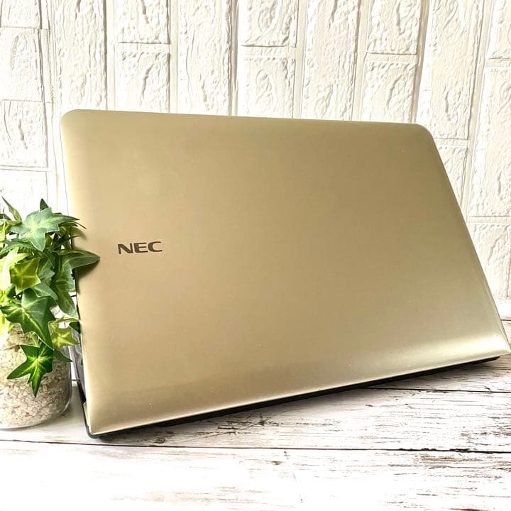 新品SSD搭載❗️webカメラ付き⭐️人気カラ-ゴ-ルド⭐️ノ-トパソコン⭐️NEC