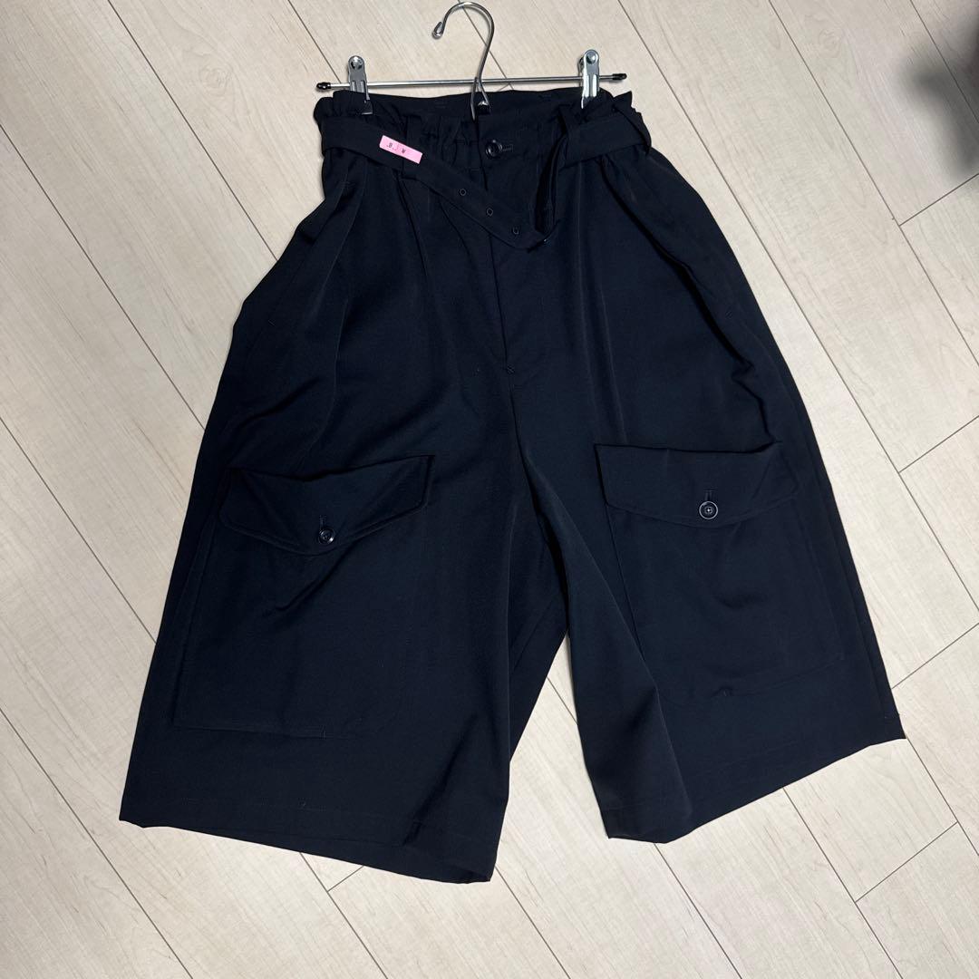 y's 黒のカーゴキュロット