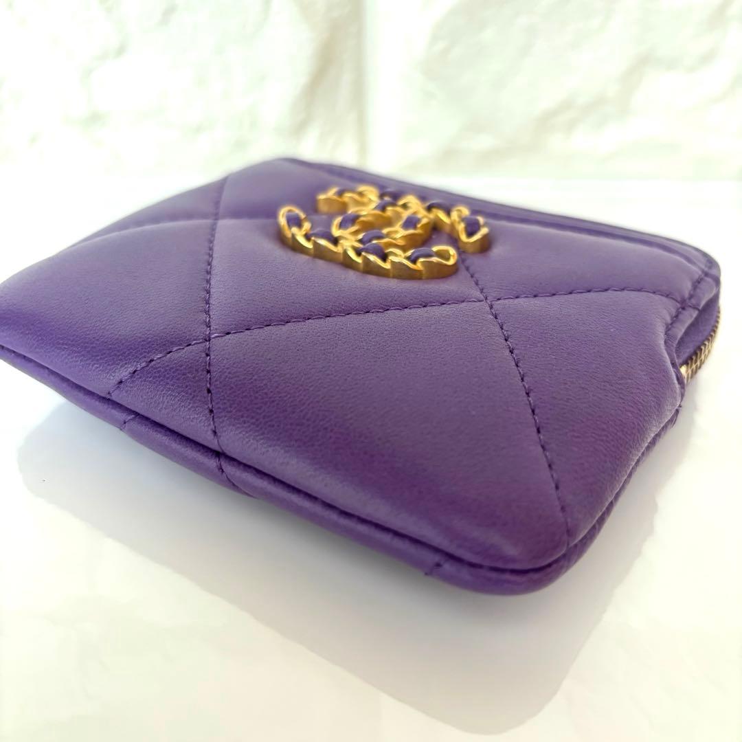 ✨大人気✨CHANEL 19 ジップケース パープル