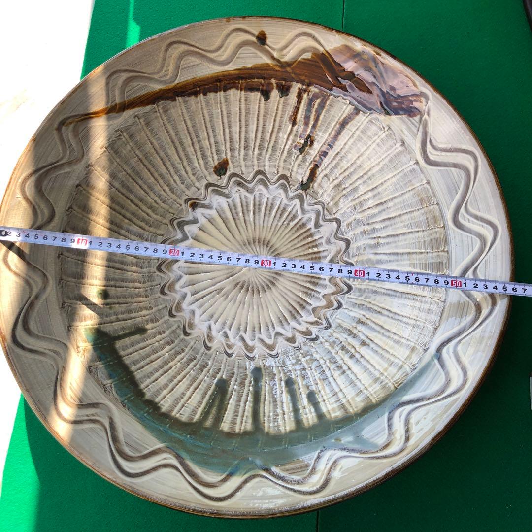 小鹿田焼　特大皿　陶芸