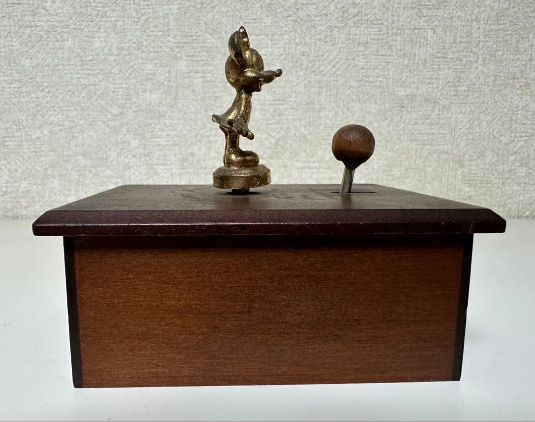 レトロ ミニーマウス 木製 オルゴール レットイットビー Let it be