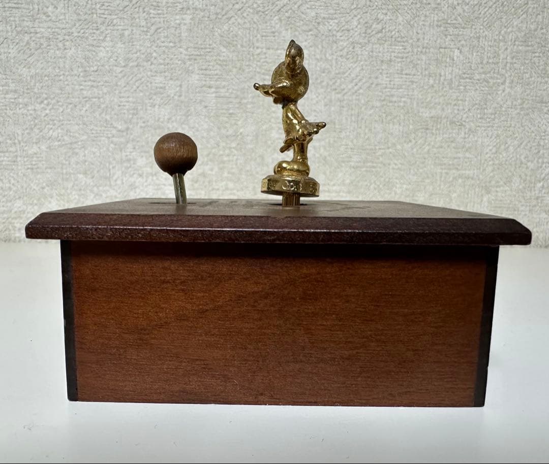 レトロ ミニーマウス 木製 オルゴール レットイットビー Let it be