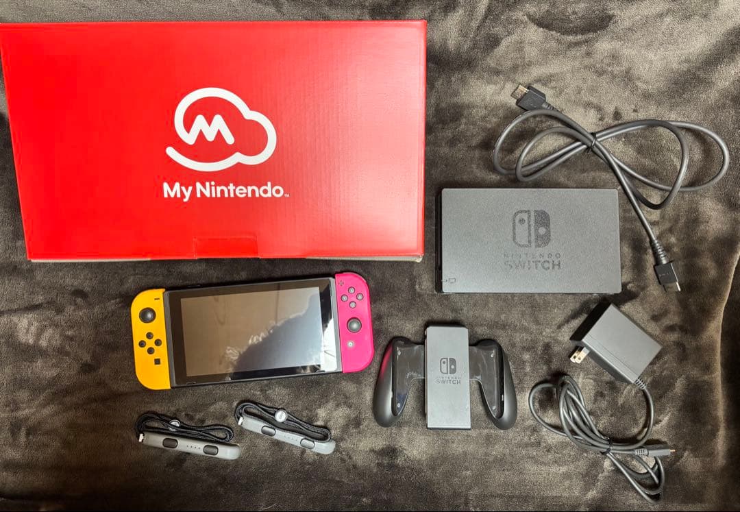 Nintendo Switch ネオンオレンジ/ネオンピンク　SDカード付き