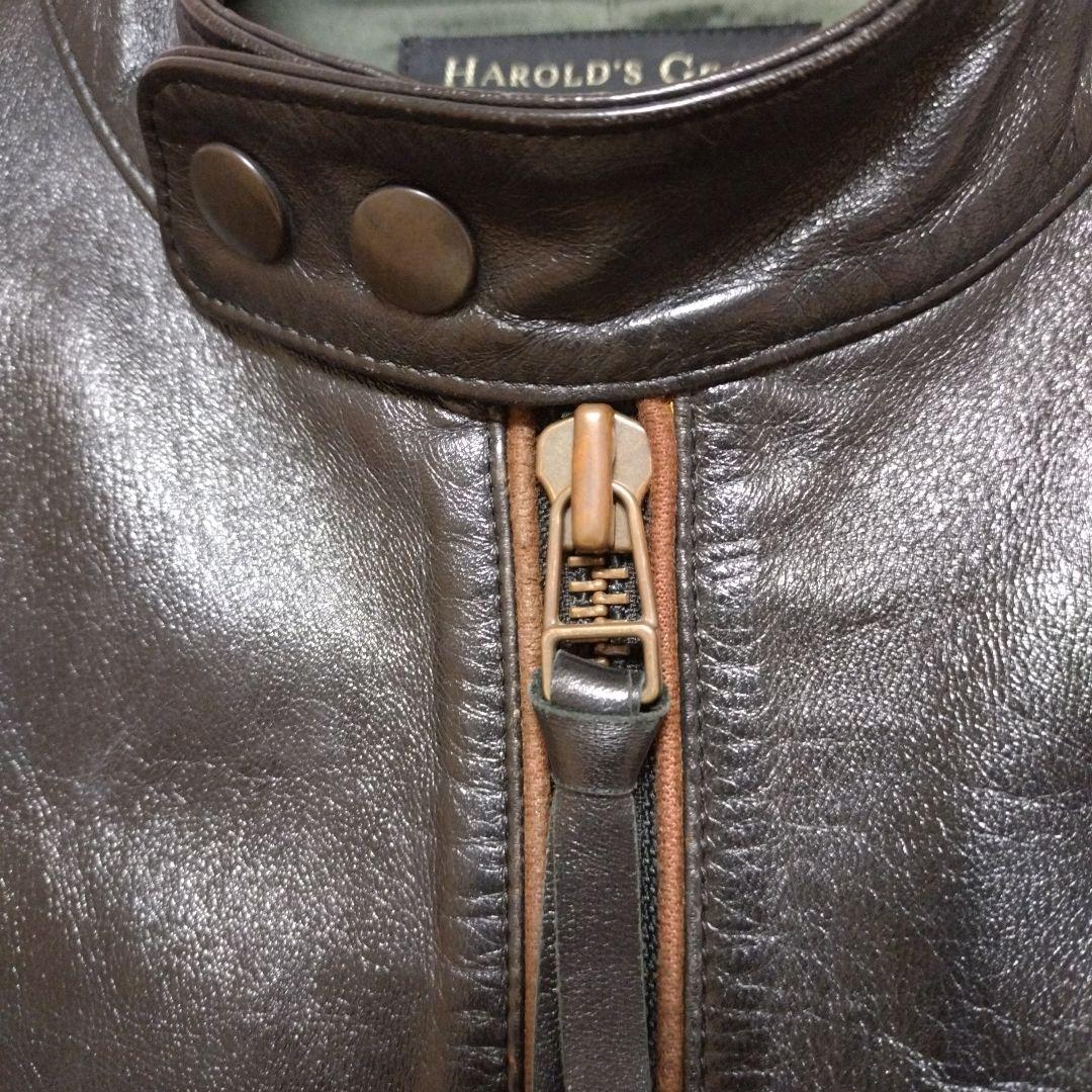 ハロルズギア　ホースハイド　シングルライダースジャケット