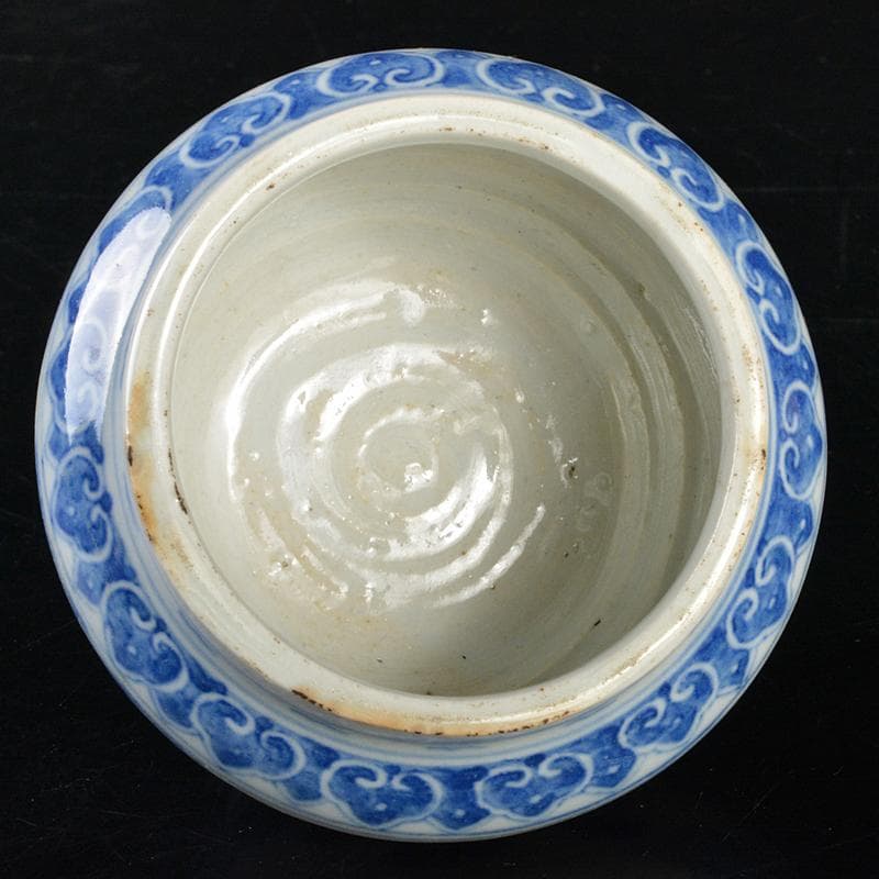 中国　青花山水人物文　小壷　C　R6412E