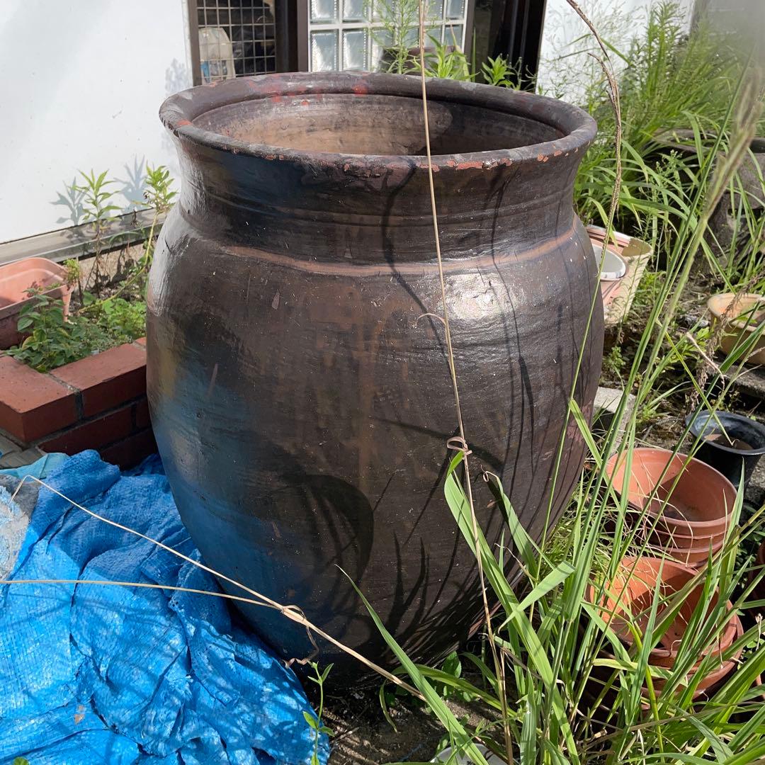 かりんこ③大甕　甕　カメ、水甕　水瓶　インテリア　オブジェ　金魚　メダカ