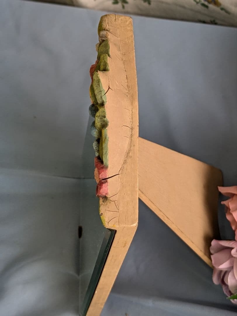 イギリス アンティーク バーボラミラー 卓上ミラー