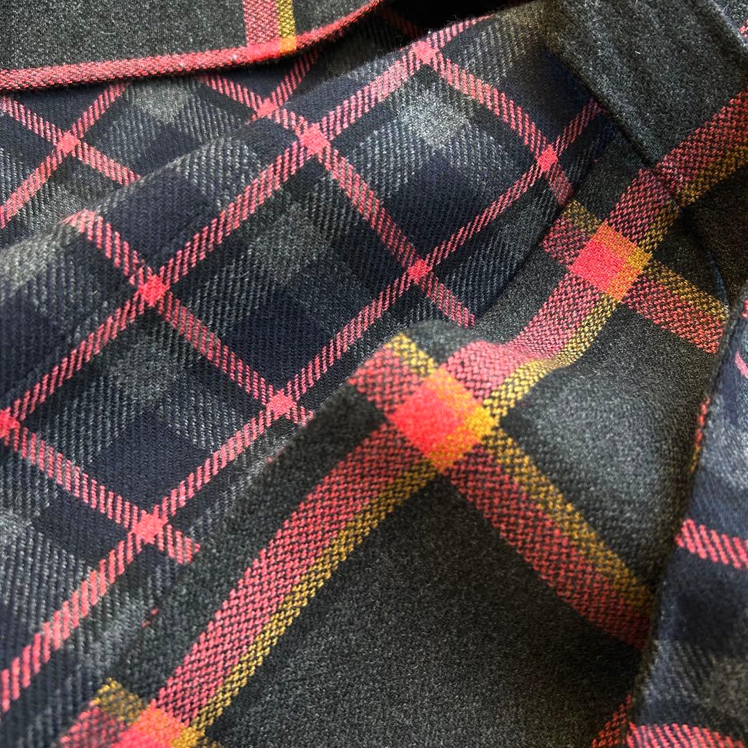 極美品　ドゥロワー　2way リバーシブル　チェック柄スカート　巻きスカート