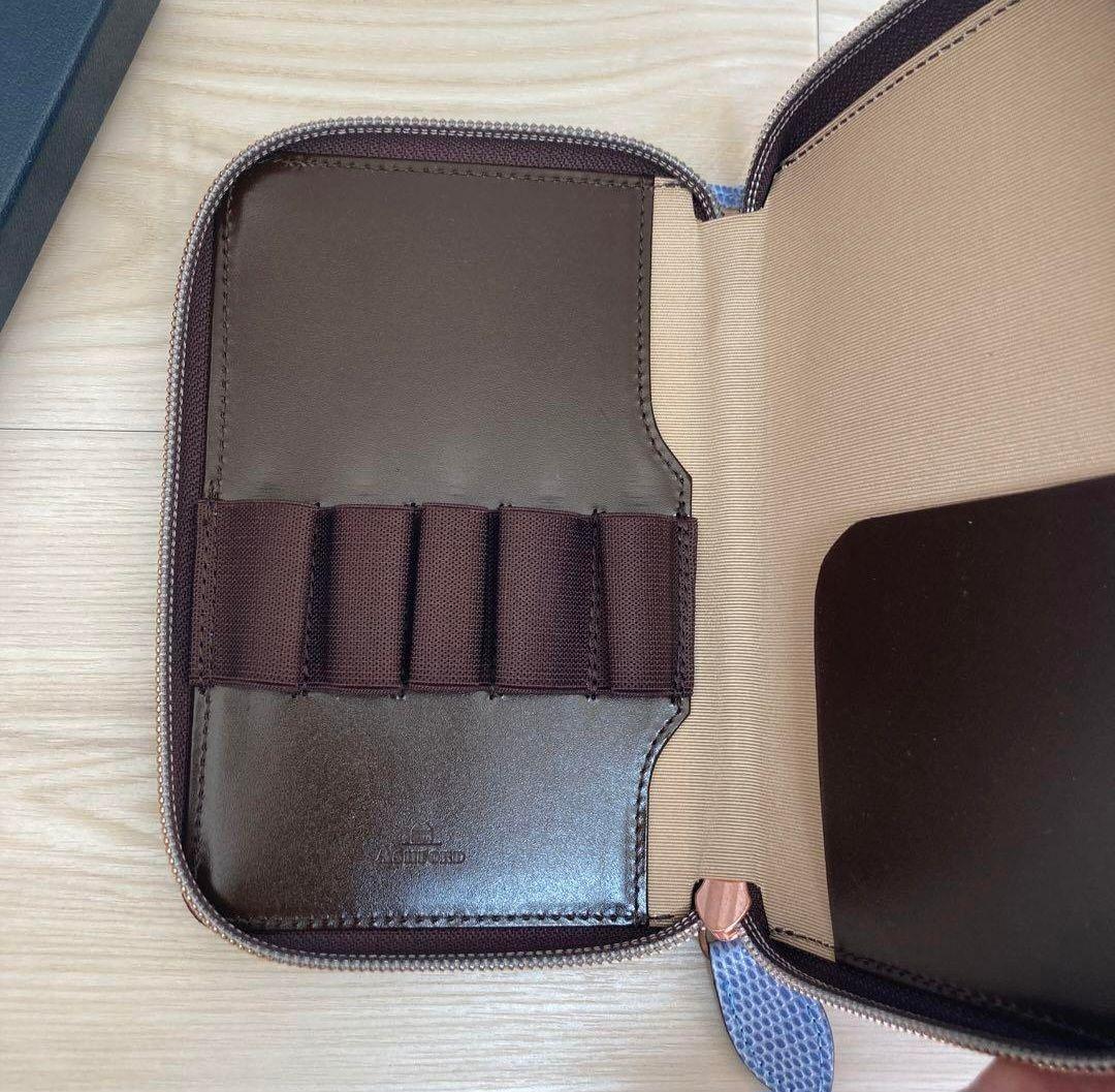 アシュフォード 銀座伊東屋 限定 ネオフィナード ペンケース ソーダブルー