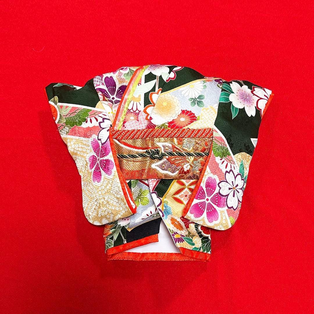 即納✨犬の着物 大振袖 2way お引き摺り取り外し可能 S 正絹 犬服