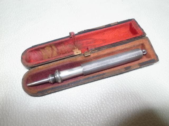 ◆1895年製 英国製 購入6万円！HG＆S社 純銀製（シルバー） 伸縮ペンシル
