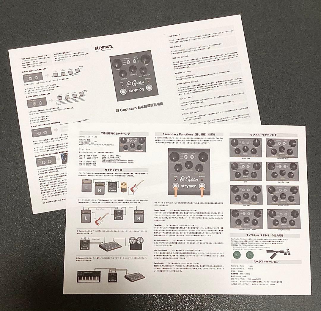 STRYMON / El Capistan dTape Echo V1 ディレイ
