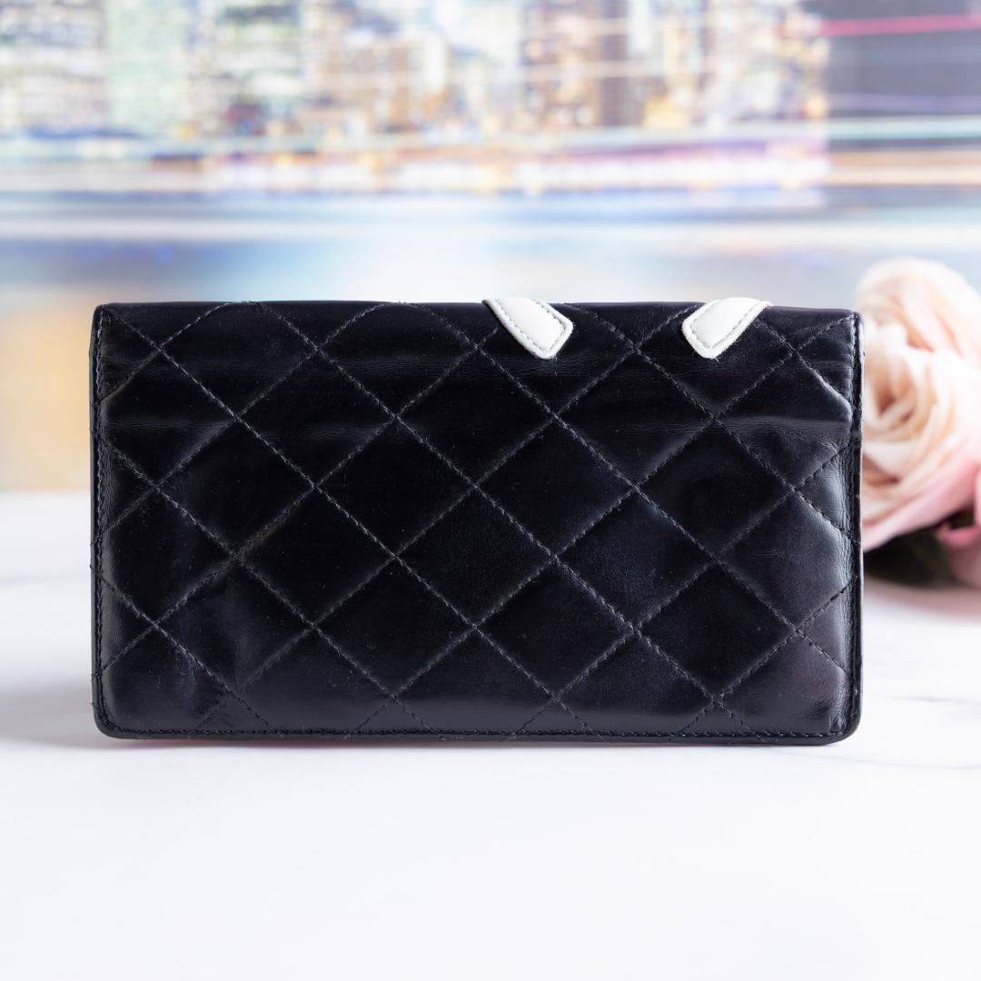 CHANEL シャネル 二つ折り長財布 カンボンライン デカココ