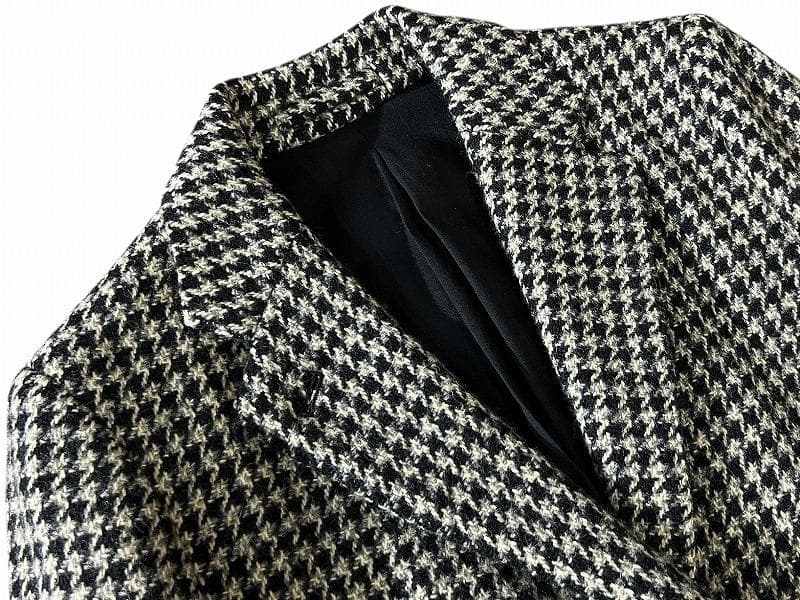 定価99360円 マーガレットハウエル 千鳥柄 ツイード チェスター コート S
