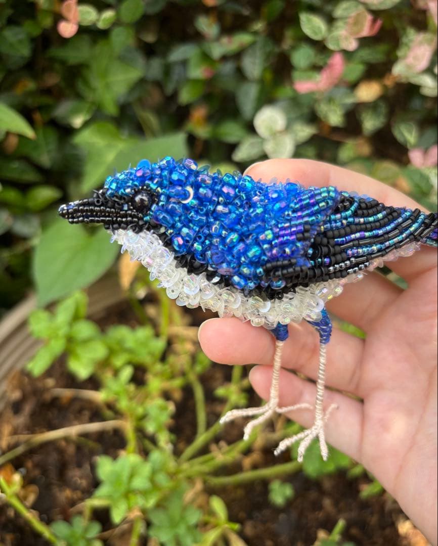 【コルリ】ビーズ刺繍ブローチバッグチャーム