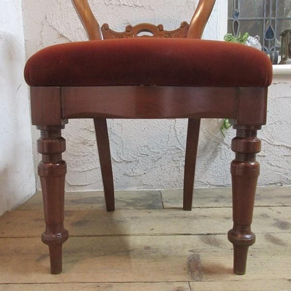 イギリス アンティーク 家具 バルーンバックチェア 椅子 イス 英国 4303e