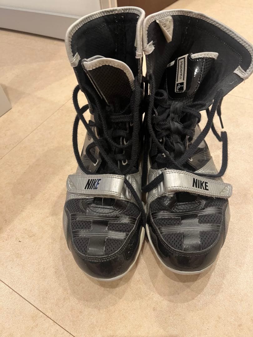 NIKE ボクシングシューズ ハイカット ブラック/シルバー