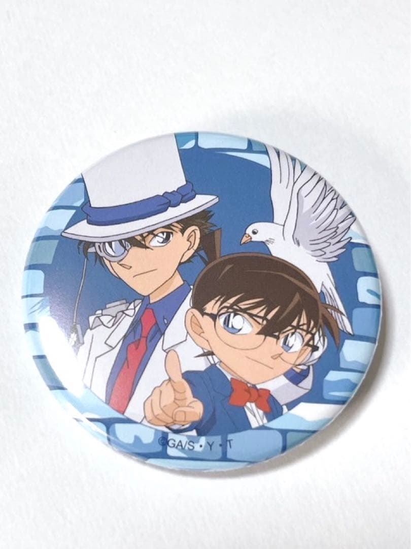 ◎454 名探偵コナン　レア　缶バッジ　怪盗キッド　江戸川コナン