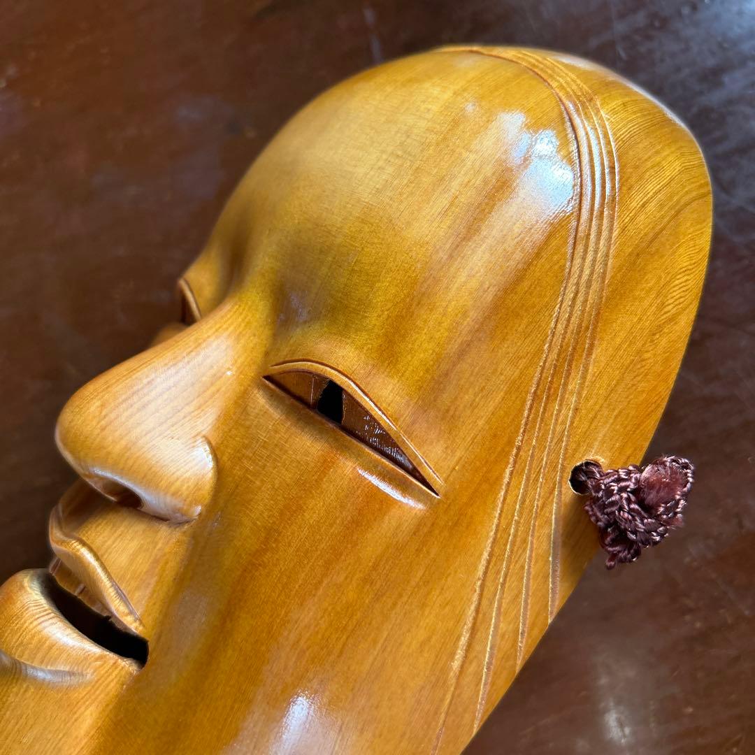 木製 能面 木彫り　小面