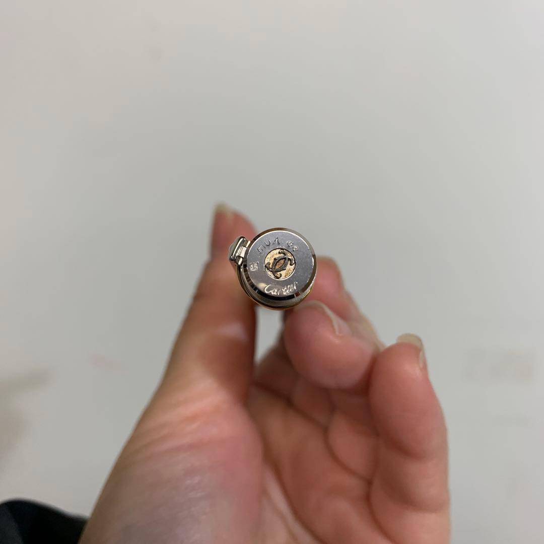 カルティエ 万年筆 ペン先 18K 750 刻印 シルバー ゴールド