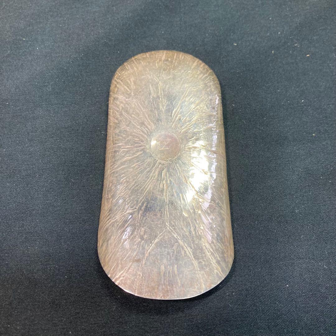 【純銀】松本治三 南鐐蓮葉茶量 茶道具 共箱付