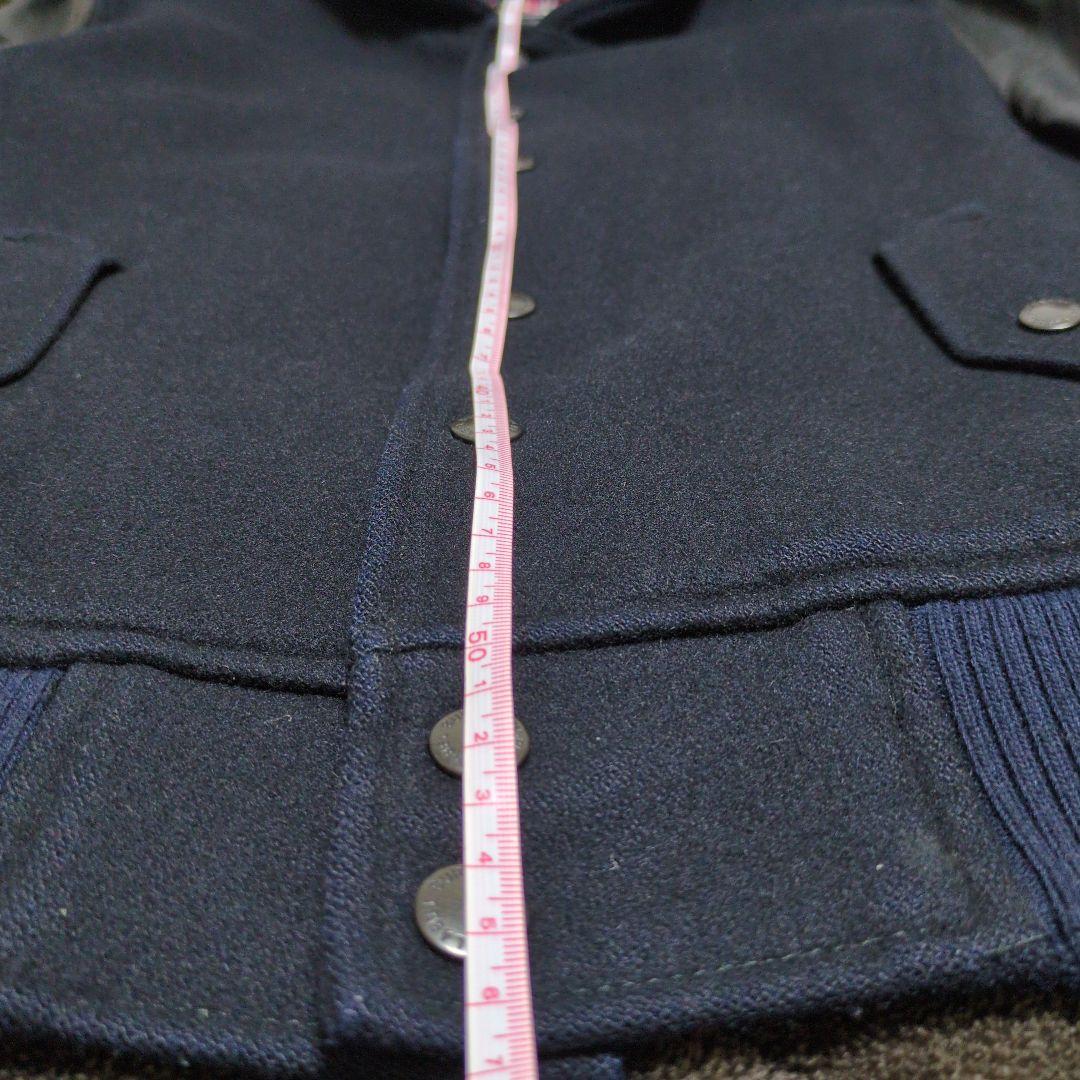 コ*！様 BURBERRY BLACK LABEL スタジャン L ネイビー/ブ