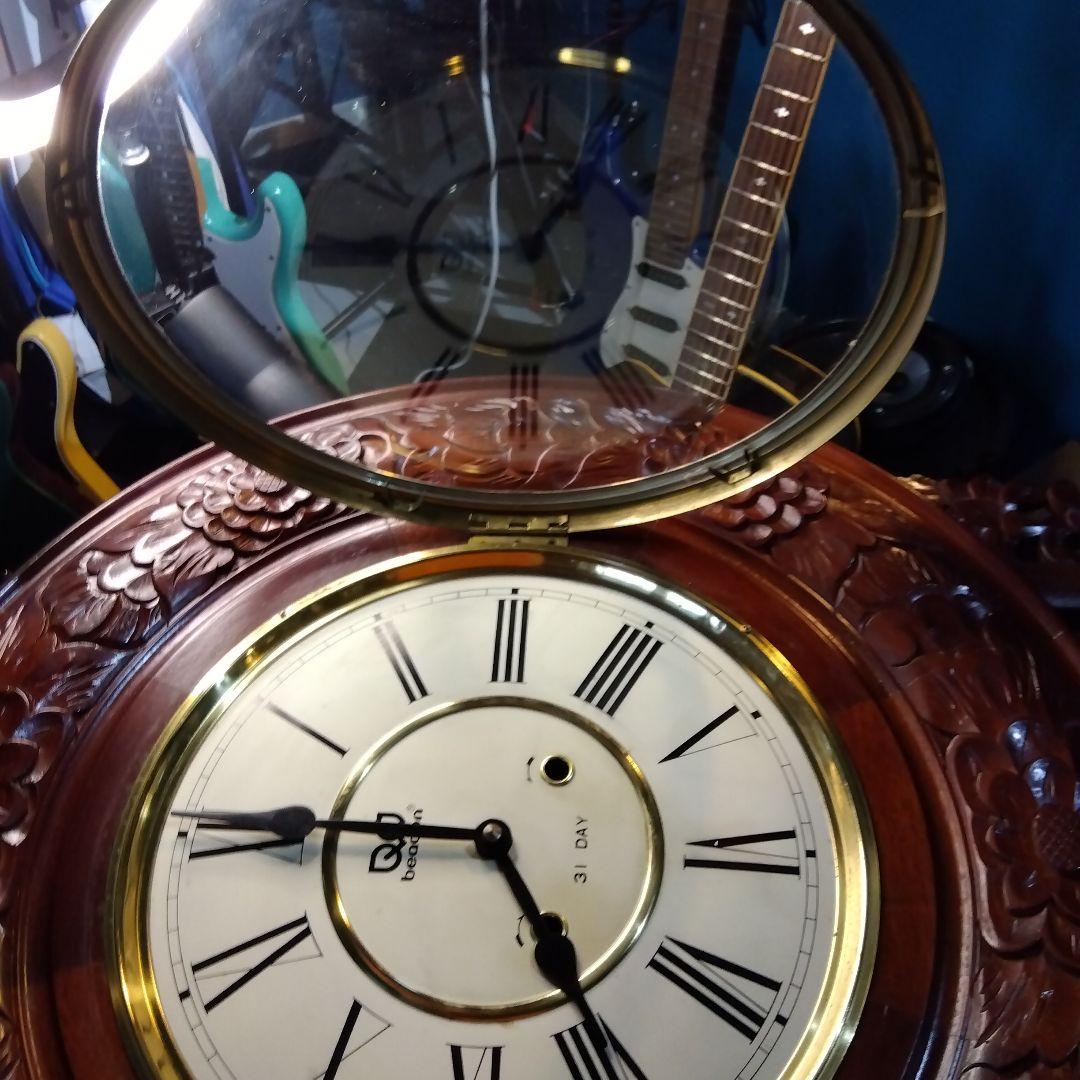 ノ*そ様 壁掛け時計 大きめ ブラウン…値下げ！