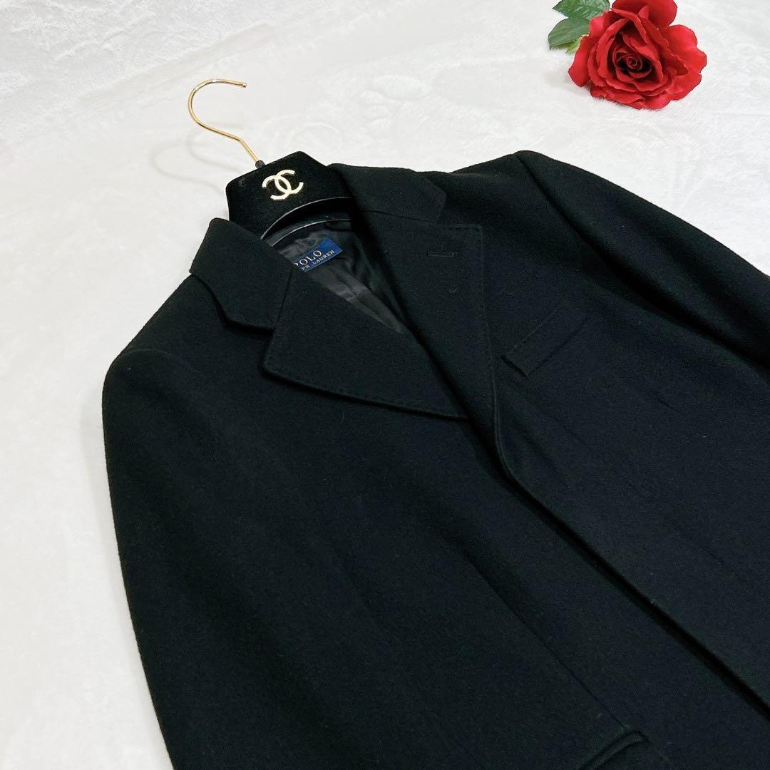 ほぼ未使用✨　ポロラルフローレン　チェスター　コート　ウール　ロング　ブラック