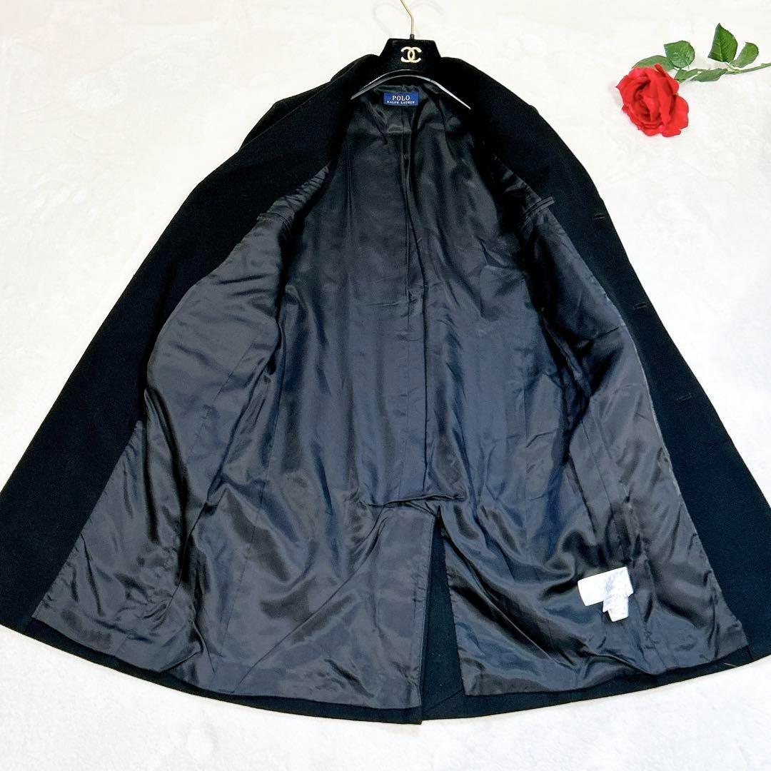 ほぼ未使用✨　ポロラルフローレン　チェスター　コート　ウール　ロング　ブラック