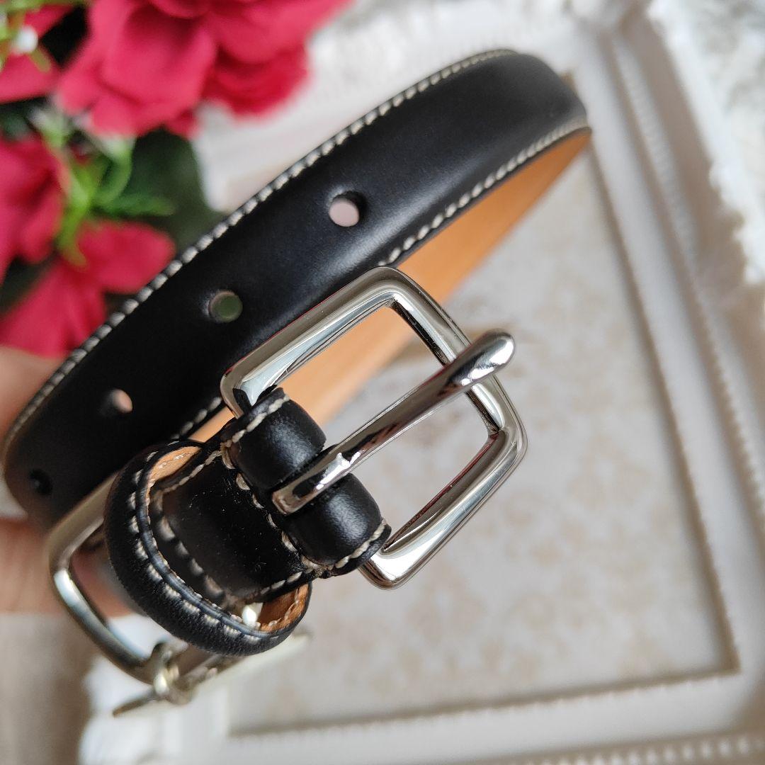 新品　COACH　コーチ　黒　ブラック　レザー　犬用首輪　М　中型犬　高級