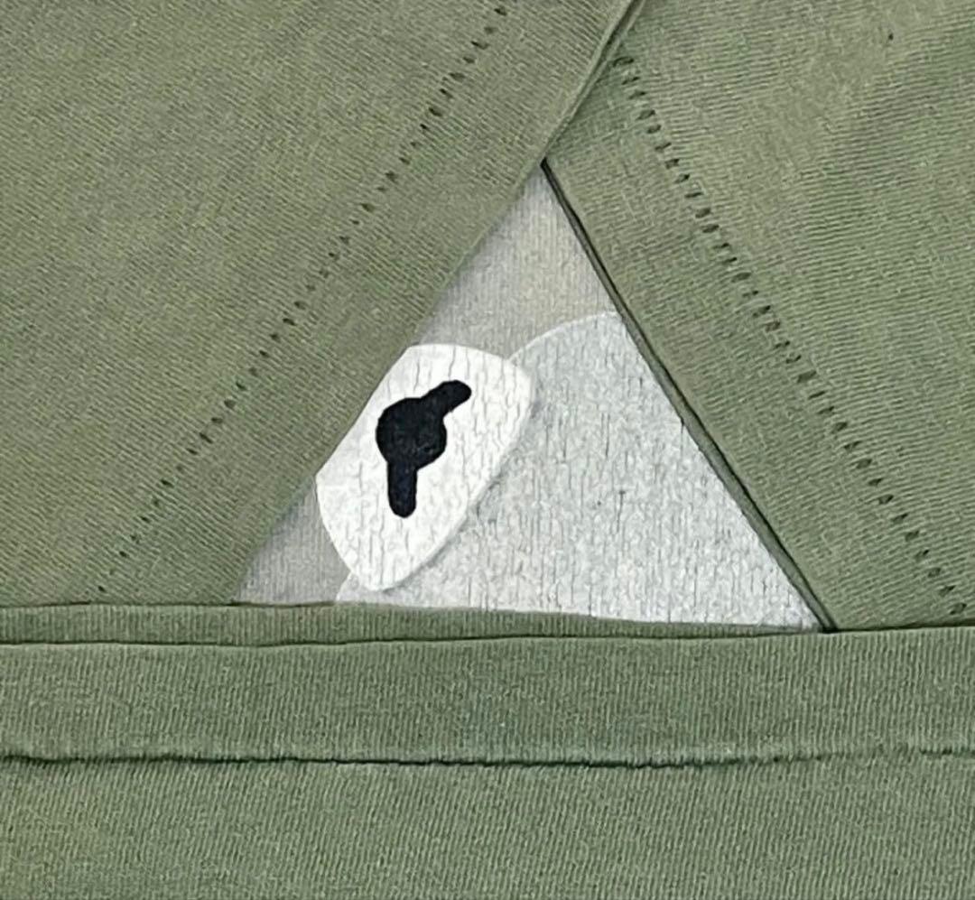 カーミット ビッグシルエットTシャツ オリーブグリーン フェード xl