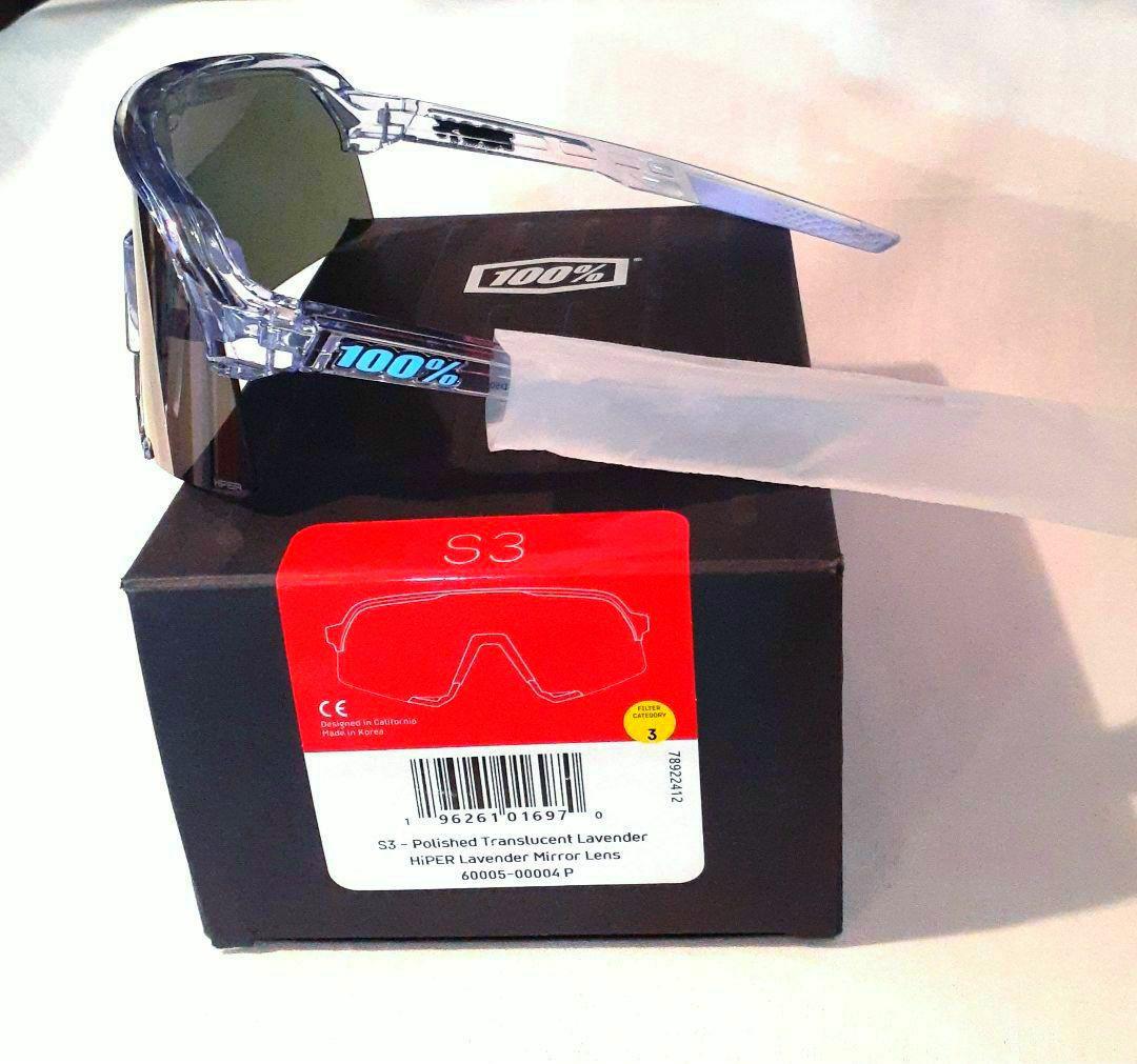 最新版 100% S3 クリア ラベンダー ワンハンドレッド サングラス